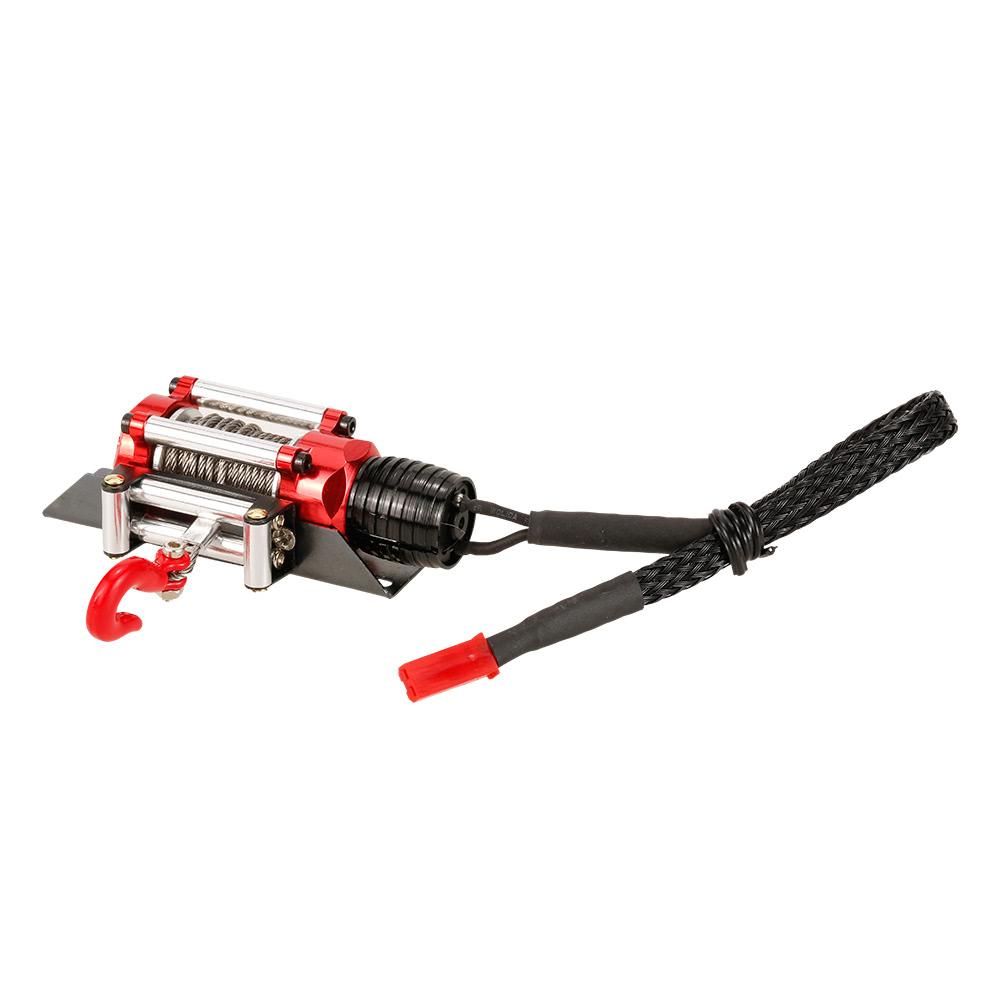 Metal Steel Wired Automatic Simulated Winch with Switch for 1/10 Traxxas HSP Redcat HPI TAMIYA CC01 Axial SCX10 RC4WD D90 RC Rock Crawler