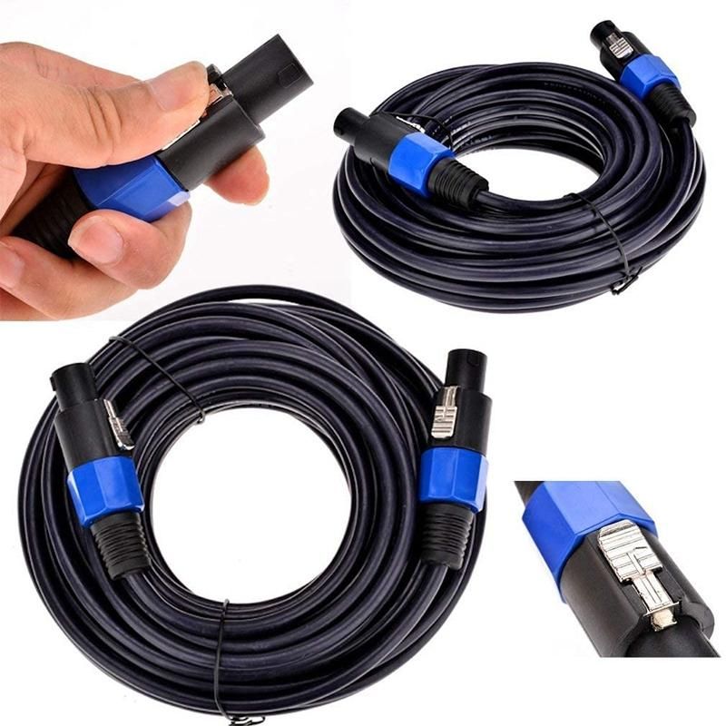 25 Ft Male Speakon to Speakon Cables, 12 Gauge AWG Audio Co
