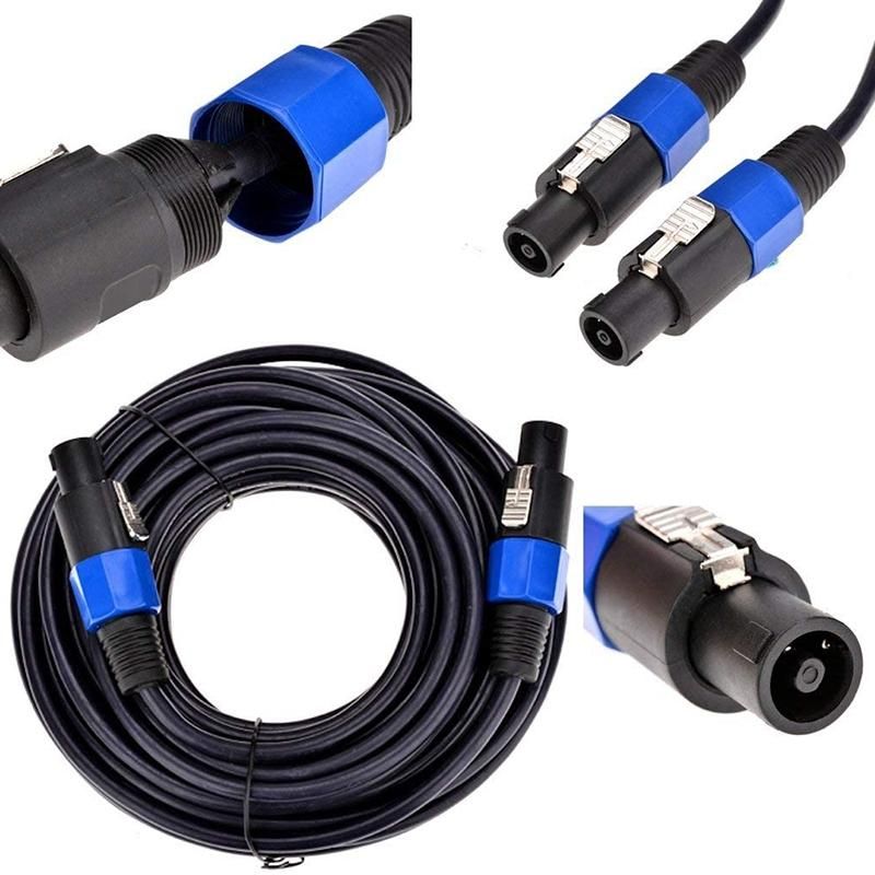 25 Ft Male Speakon to Speakon Cables, 12 Gauge AWG Audio Co