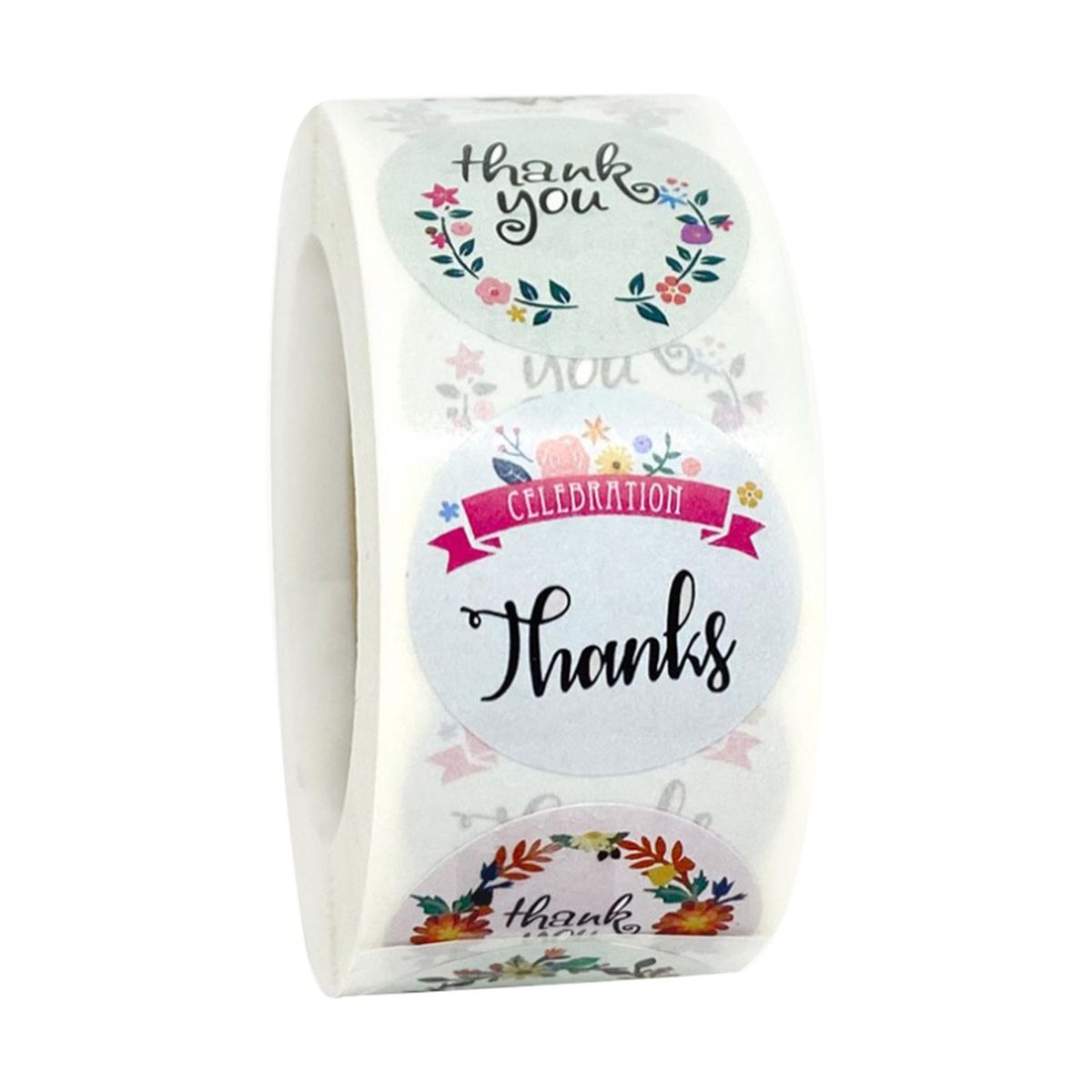 500pcs Floral Thank You Stickers Paper Gift Card Adhesive Style4