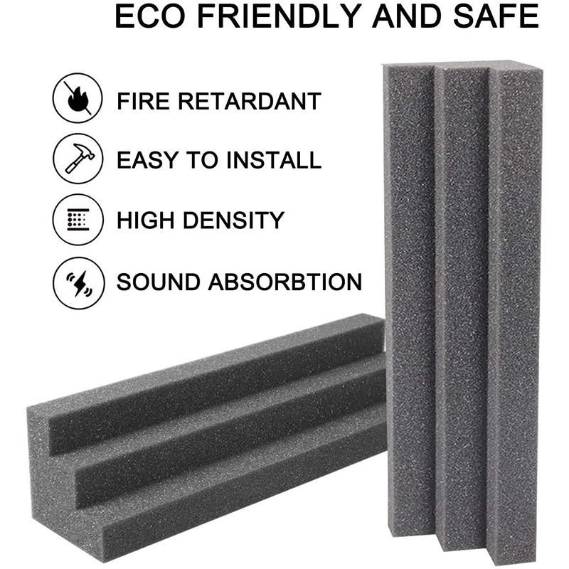 24 Pcs Bass Traps Acoustic Foam Panels Sound Proof Padding,S