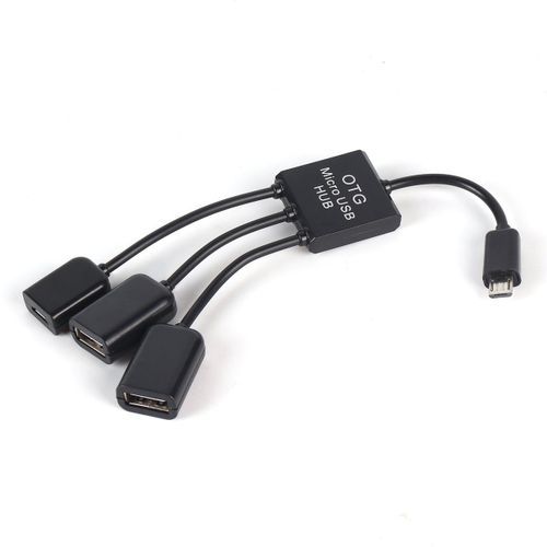 Micro USB Hub OTG Connector Spliter Power Charging Cable Data Wire