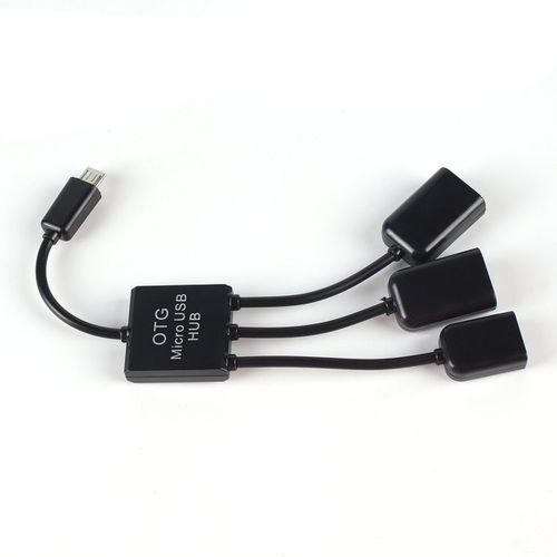 Micro USB Hub OTG Connector Spliter Power Charging Cable Data Wire