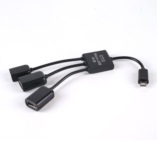 Micro USB Hub OTG Connector Spliter Power Charging Cable Data Wire