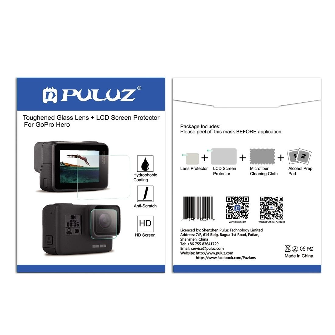 For GoPro HERO7 Black /HERO7 Silver / HERO7 White /6 /5 Lens HD Screen Protector + LCD Display Tempered Glass Film