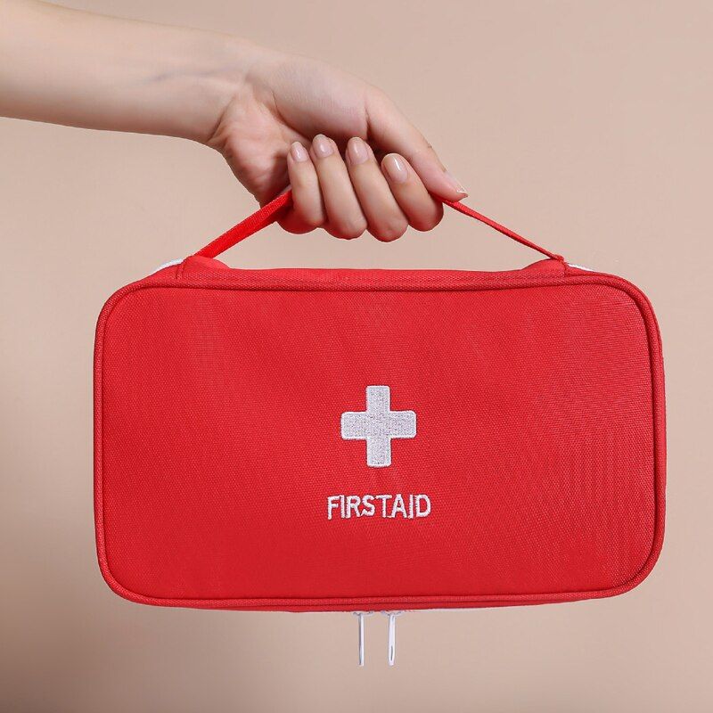 8PCS Set Medical Storage Kit Health Bag  With Stethoscope Manometer Tuning Fork Reflex Hammer LED First Aid Penlight Torch