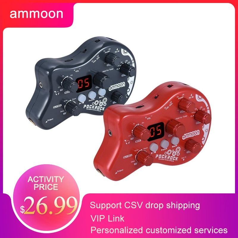 Ammoon Guitar Guitar Effect PockRock Pedal Portable