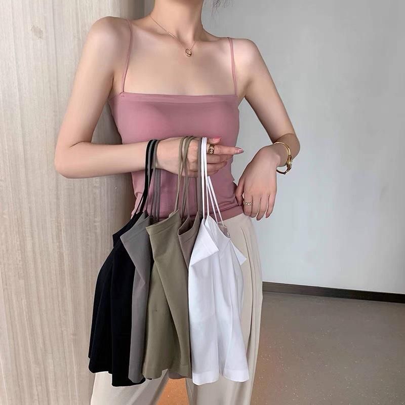 Women's beauty back camisole women's fixed chest pad suspender wrap vest