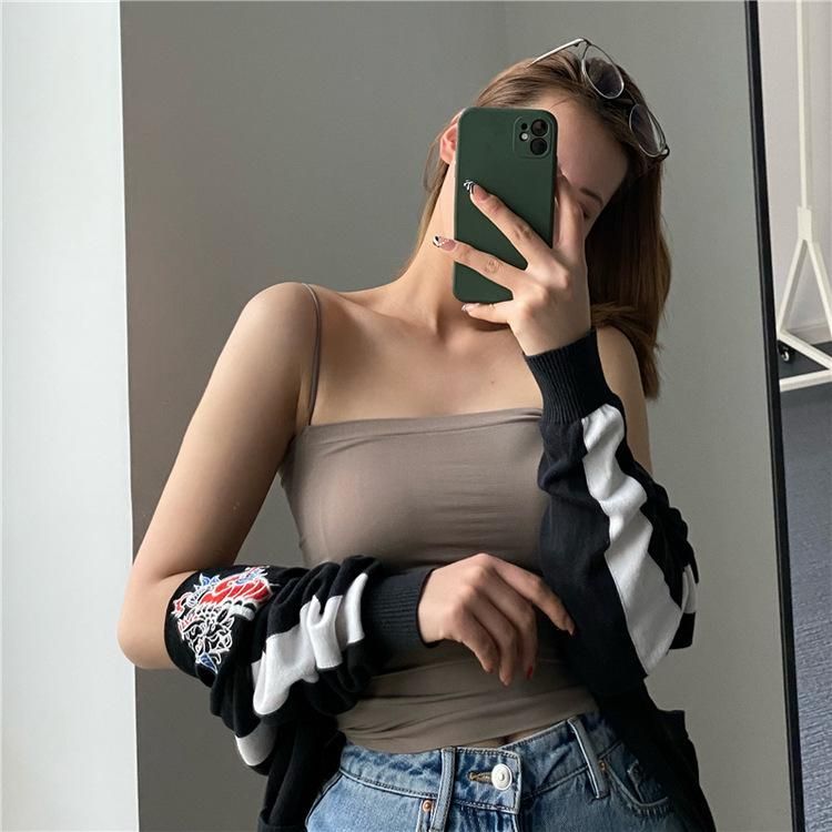 Women's beauty back camisole women's fixed chest pad suspender wrap vest