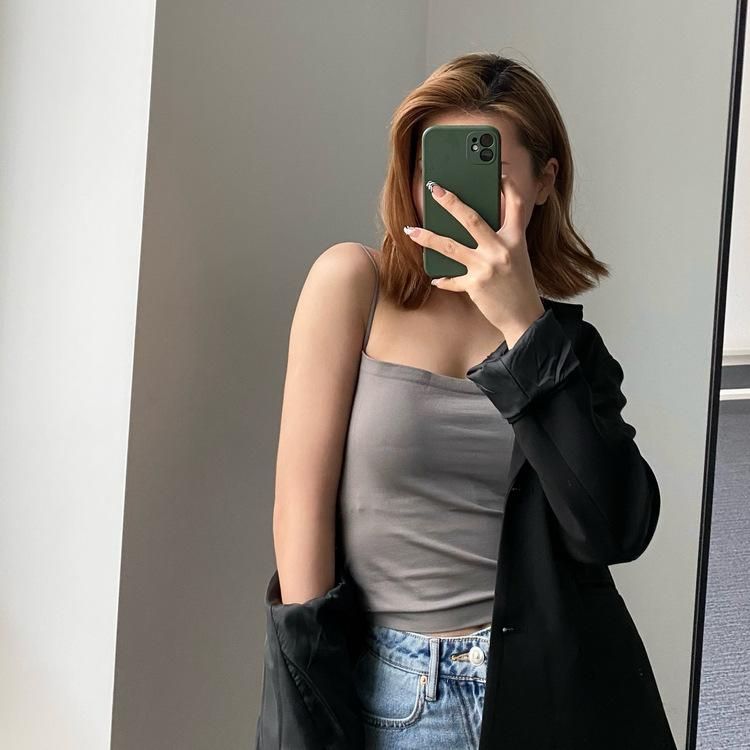 Women's beauty back camisole women's fixed chest pad suspender wrap vest