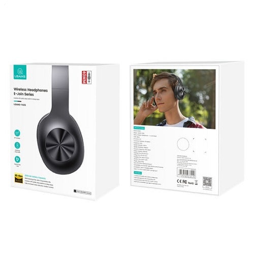USAMS Wireless Bluetooth 5.0 Headset with Built-in Mic Noise Cancelling