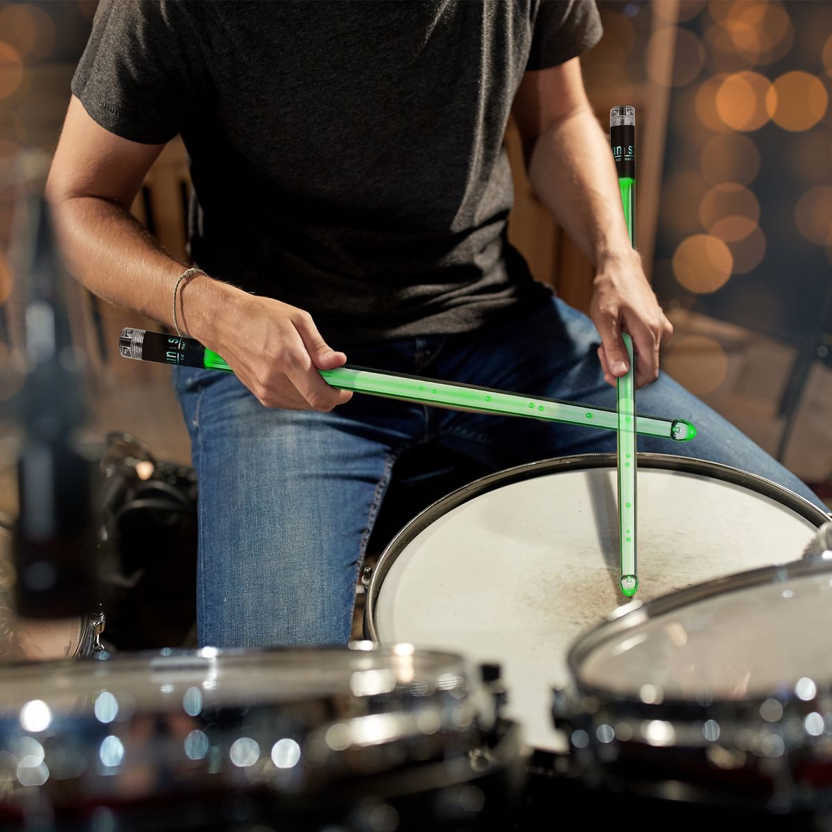 A Pair Of Glow Drumsticks 15-Colors Light Drumstick Light