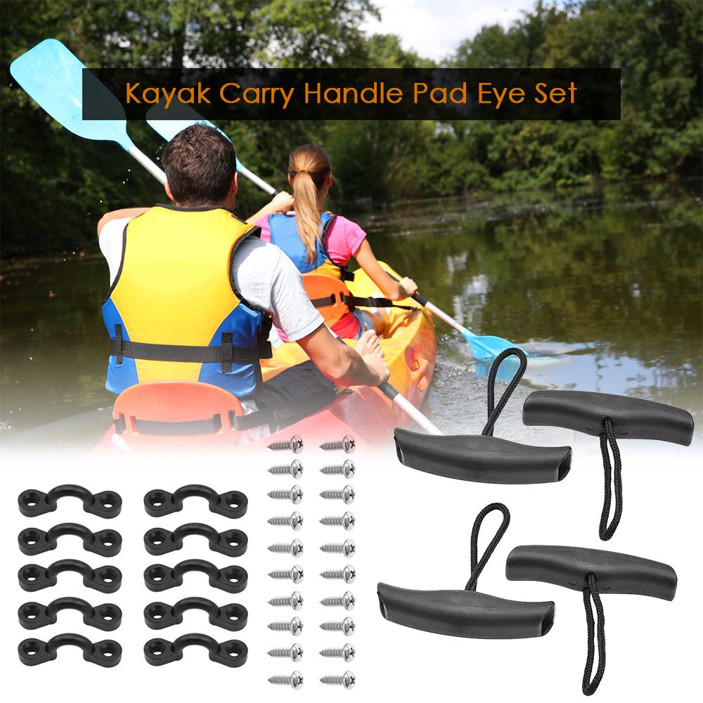 Kayak Carry Pull Handles With Cord Pad Eyes Screws For Canoe