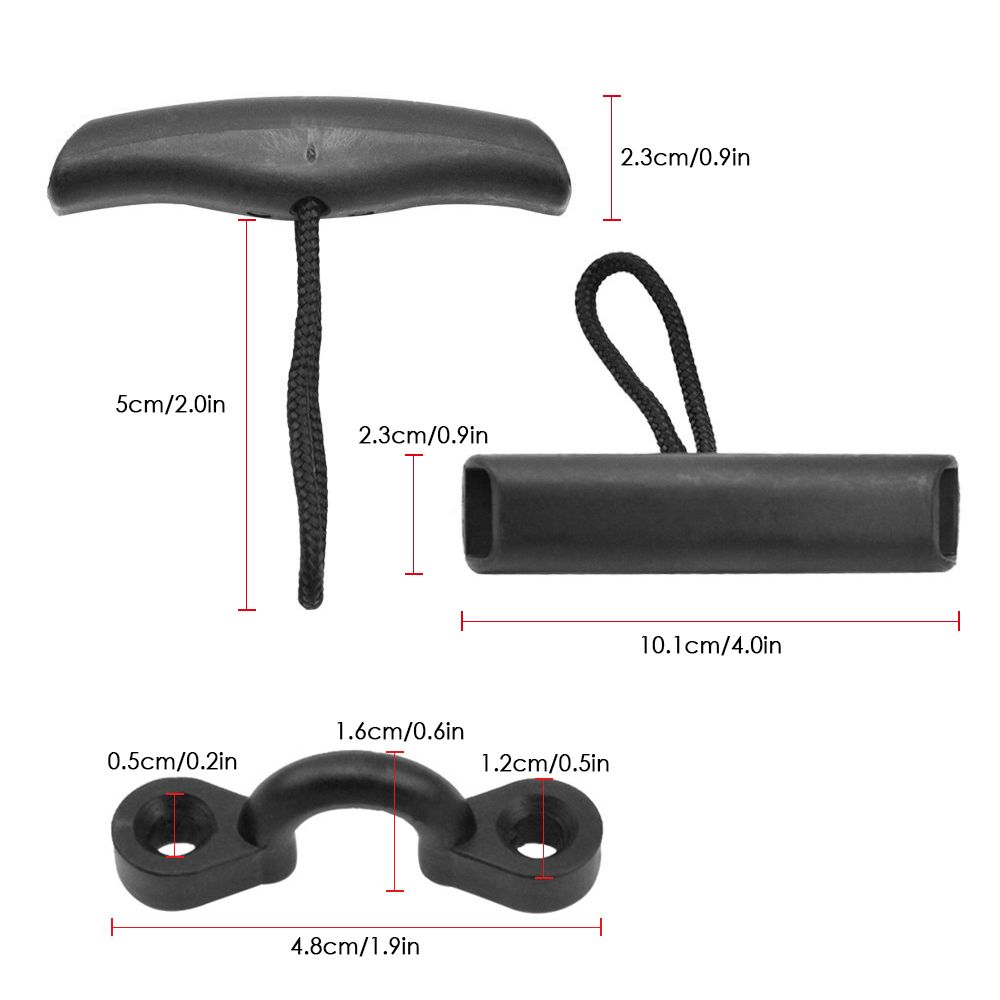 Kayak Carry Pull Handles With Cord Pad Eyes Screws For Canoe