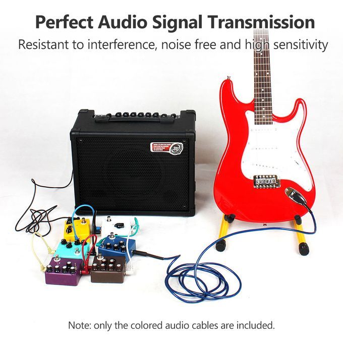 Colorful Guitar Effect Pedal Cables Instrument Audio Leads