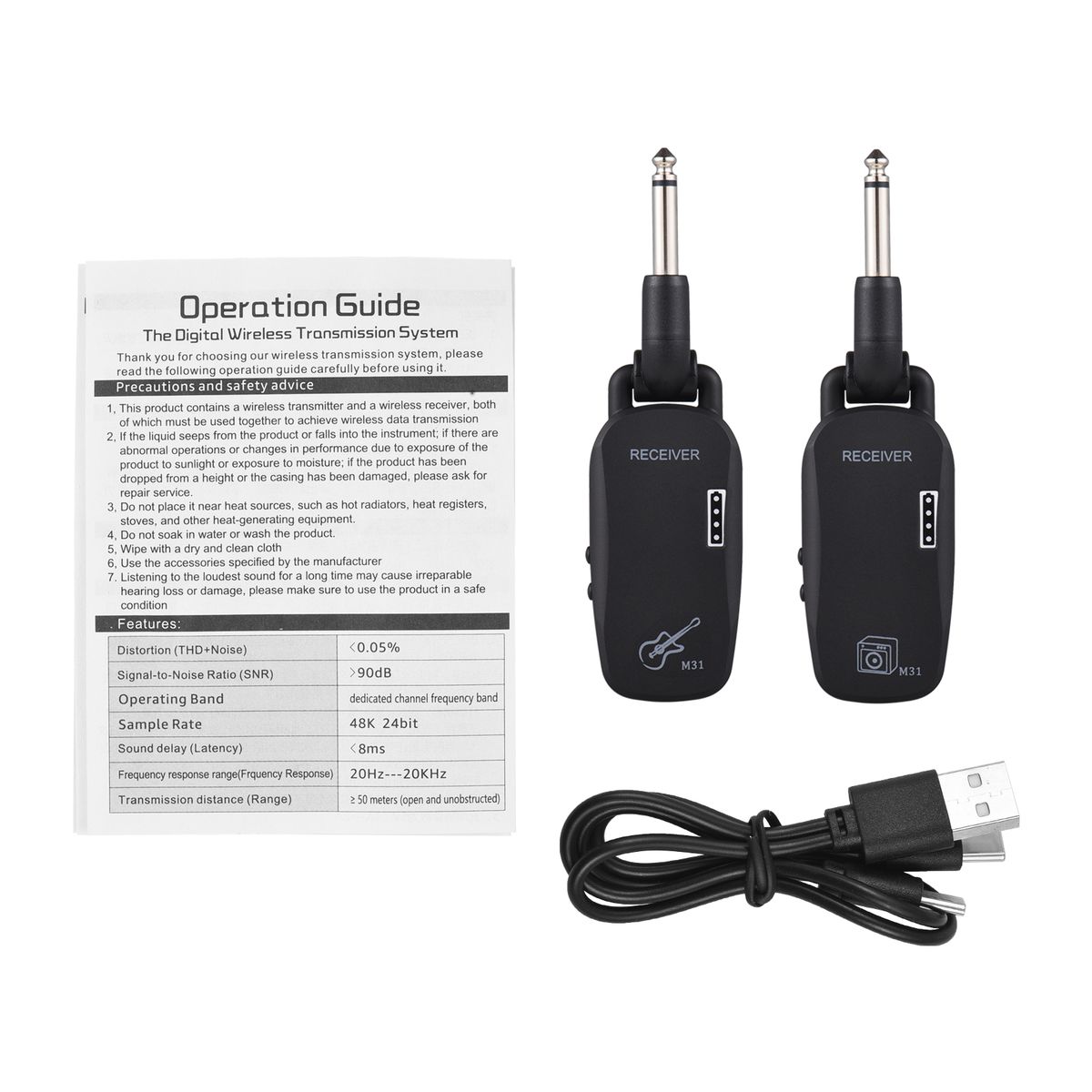 2.4G Wireless System Professional Wireless Guitar Bass