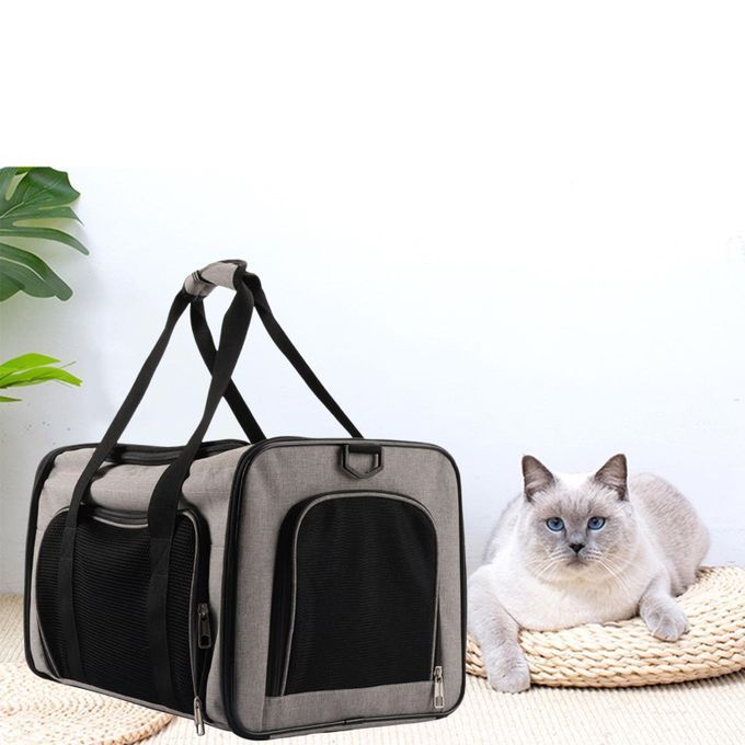 Foldable Portable Pets Carrier Travel Dog Cat Puppy Rabbit Grey S