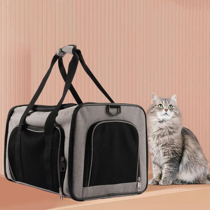 Foldable Portable Pets Carrier Travel Dog Cat Puppy Rabbit Grey S