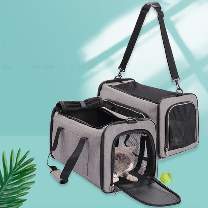 Foldable Portable Pets Carrier Travel Dog Cat Puppy Rabbit Grey S