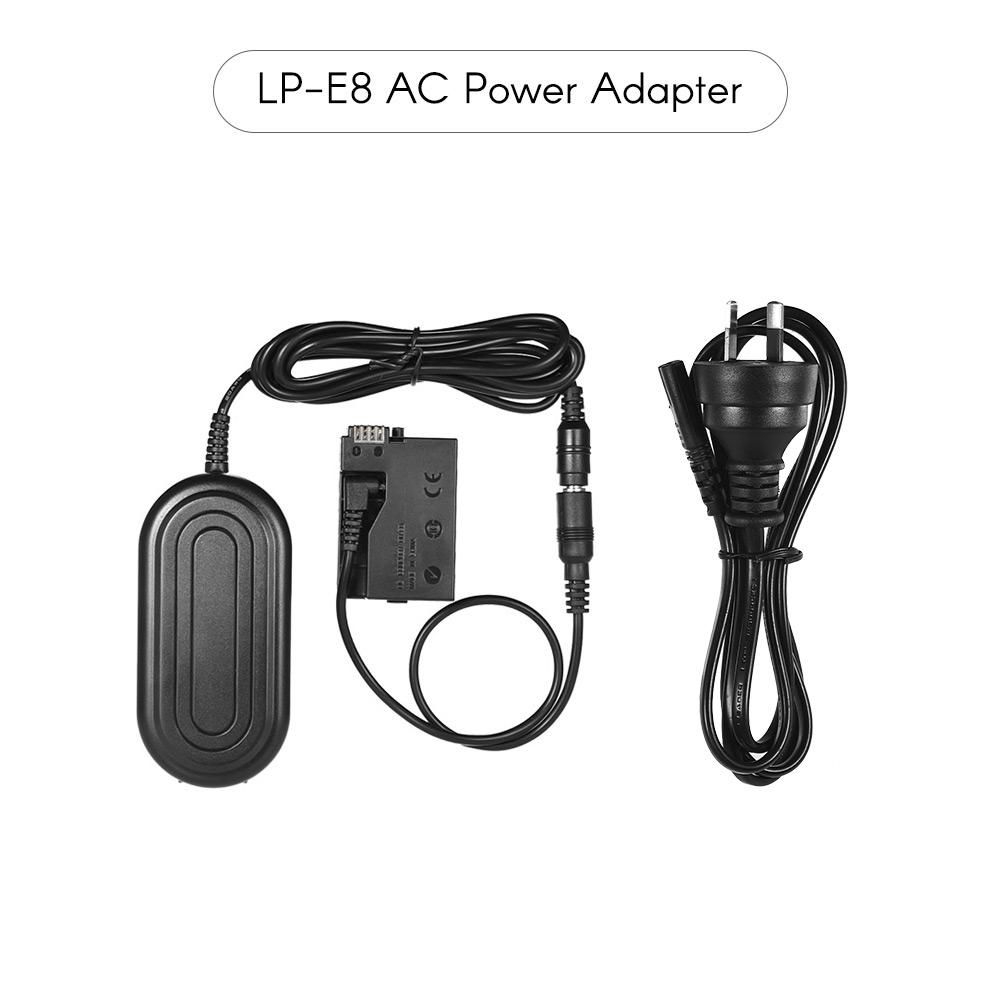 Andoer ACK-E8 AC Power Supply LP-E8 Dummy Battery Adapter Camera Charger for Canon 700D 650D 600D 550D /Rebel T5i T4i T3i T2i Kiss X5 X4 X6i X7i DSLR
