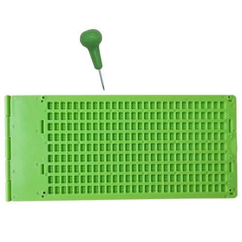 9 Lines 30 Cells Braille Writing Slate And Stylus Plastic