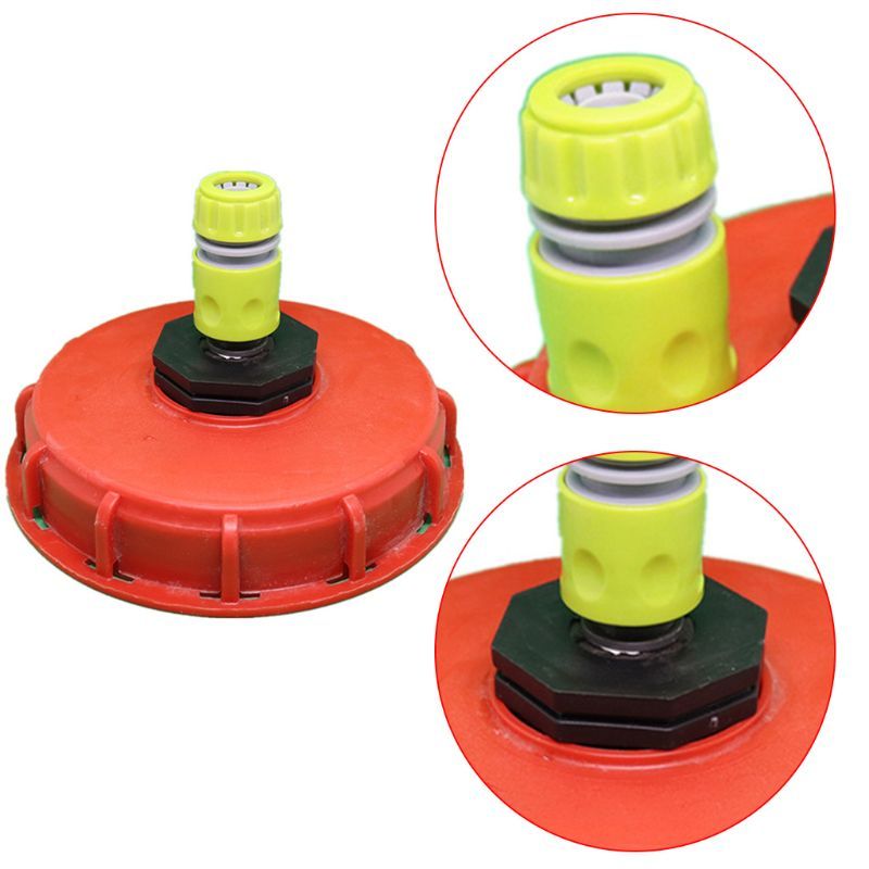 Plastic IBC Cap Cover Lid Bung Adapter With Water Connector