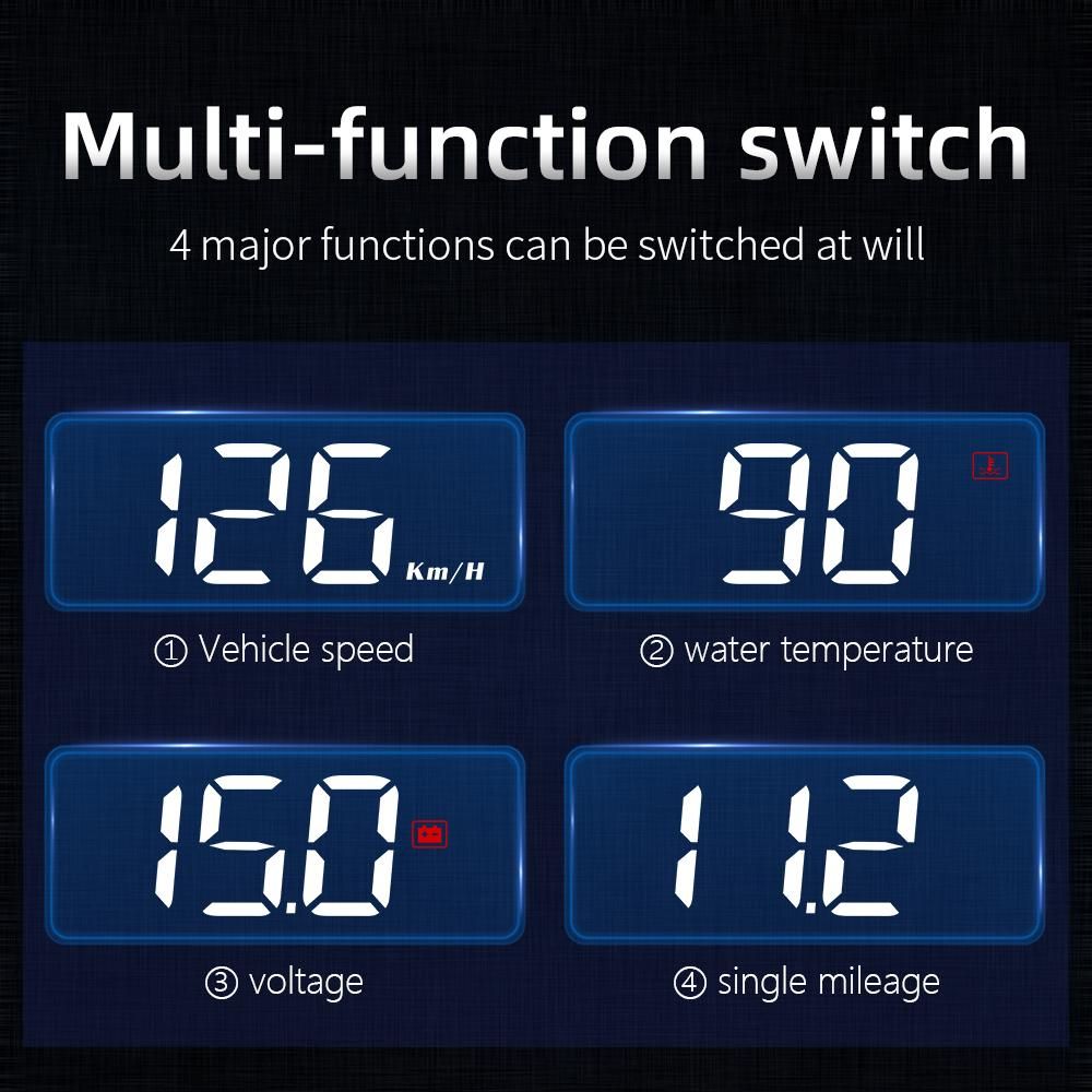 HUD OBD2 Car Speed Meter Projector Universal Speedometer For Car Speed Headup Display Head-up Display OBD Tachometer Gadgets
