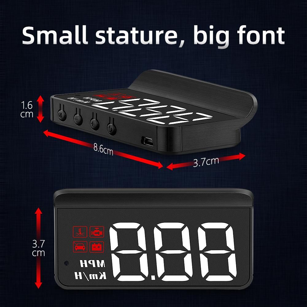 HUD OBD2 Car Speed Meter Projector Universal Speedometer For Car Speed Headup Display Head-up Display OBD Tachometer Gadgets
