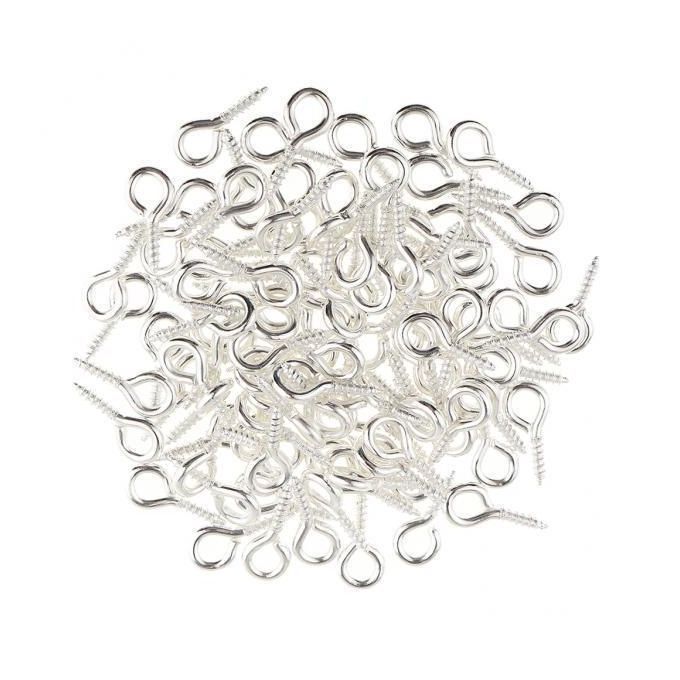 3X 100pc Silver Screw Eye Pin Findings For Clay Jewelry Resin Beads