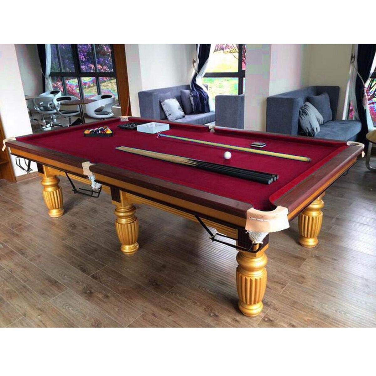 Billiards Pool Tablecloth Snooker Cloth Felt Pre Cut Pool 7ft Red