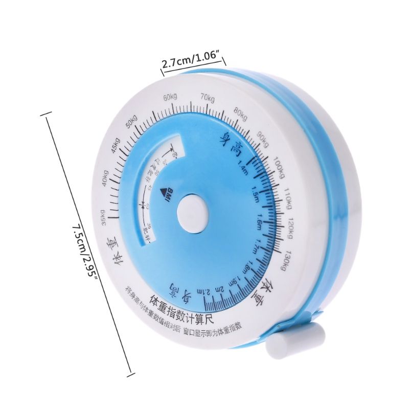 150cm Bmi Tape Measure Body Mass Index Retractable Tapes Di