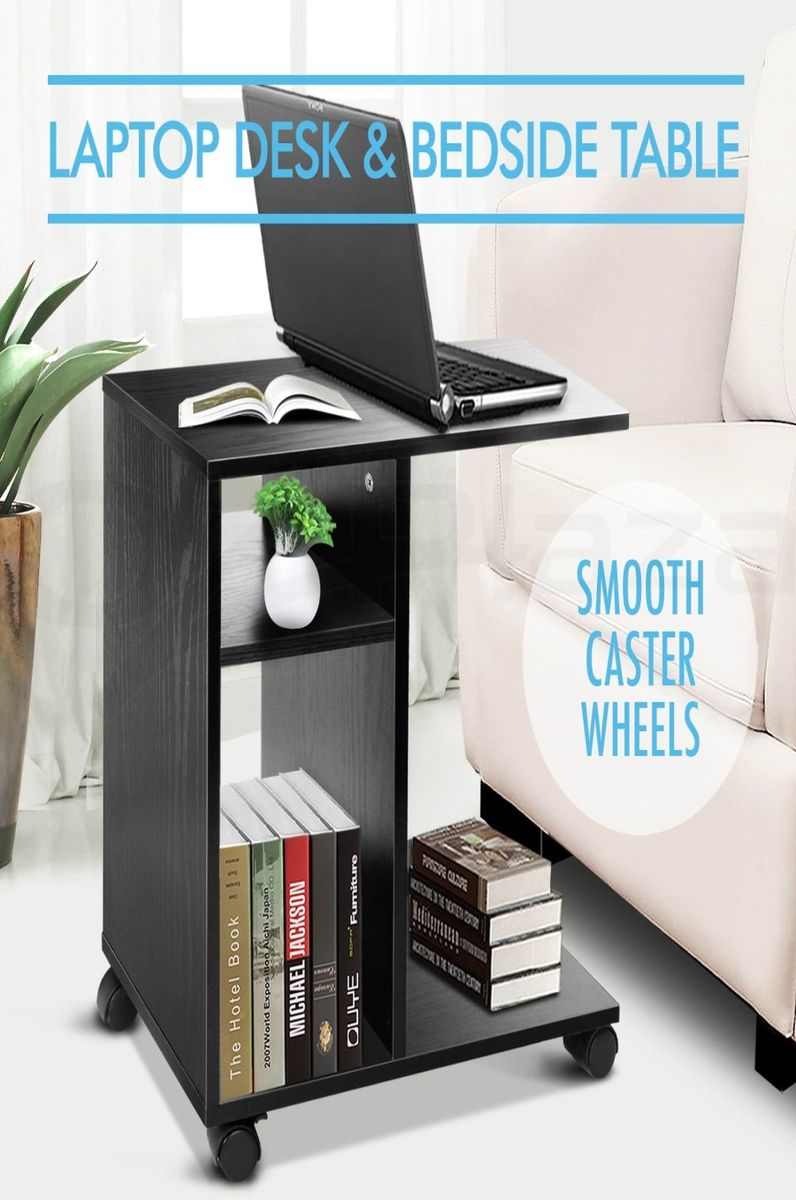 Portable Laptop Table Stand With Wheels