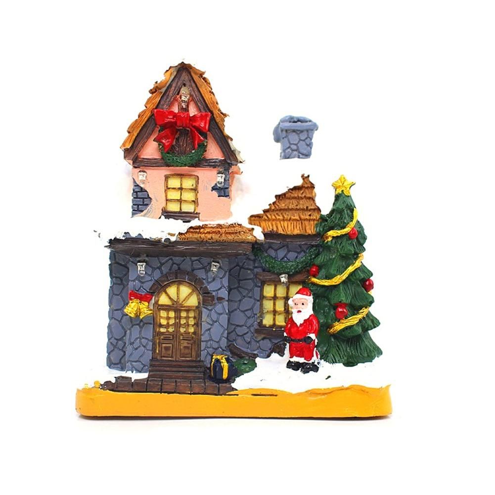 Christmas Houses Village Home Desktop Decor Statue House A