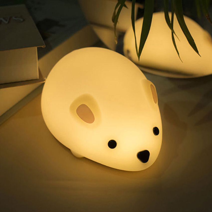 Mouse Night For Kids, Rechargeable LED Bedside Lamp For