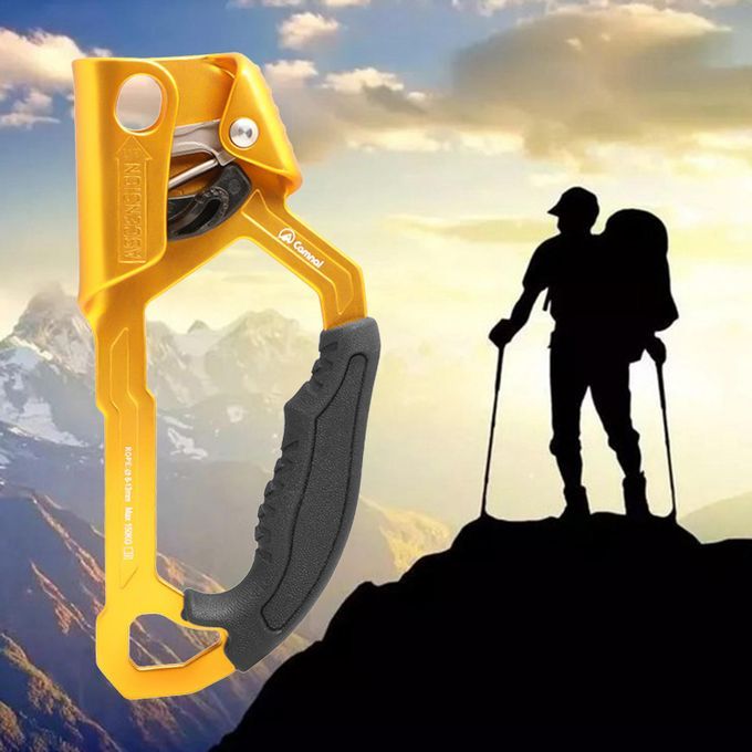 Climbing Hand Ascender Tree Rappelling Gear Aviation Right Hand Golden
