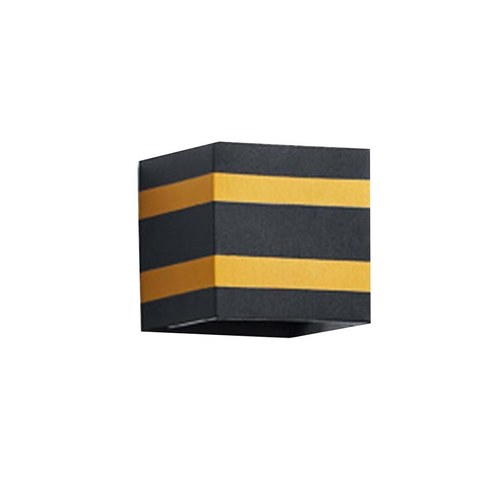 Outdoor Wall Lamp Dimmable Simple Indoor Creative Bedside Living Room Bedroom Corridor Aisle Waterproof Four-leaf Lamp white light Black + gold - 6W