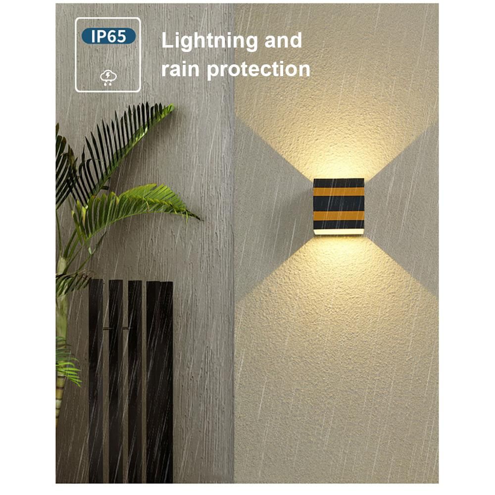 Outdoor Wall Lamp Dimmable Simple Indoor Creative Bedside Living Room Bedroom Corridor Aisle Waterproof Four-leaf Lamp white light Black + gold - 6W