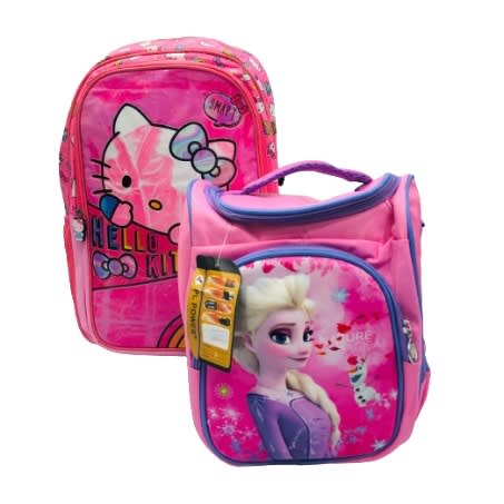 Hello Kitty School Bag And Princess Lunch Bag