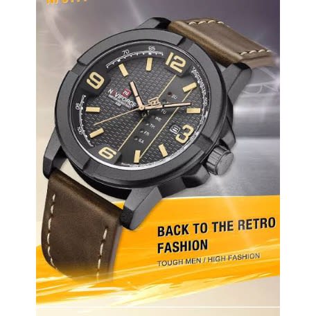 Luxury Men’s Leather Strap Water Resistance Wrist Watch