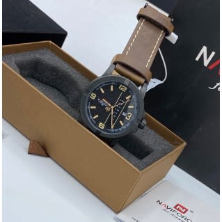 Luxury Men’s Leather Strap Water Resistance Wrist Watch
