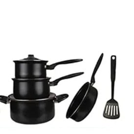 3pcs Nonstick-coated Cookware Set With Table Top Gas Cooker And Blender Bundle