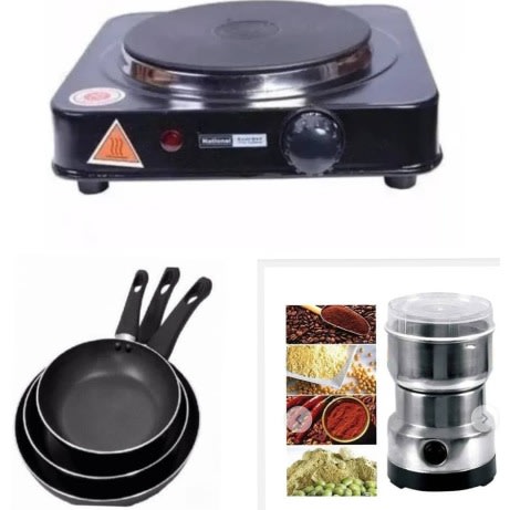 Hot Plate Single + Nima Grinder  + 3 Set Flying Pan