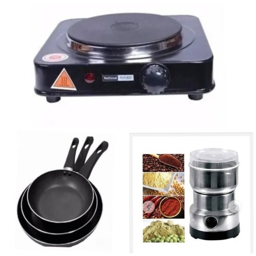 Hot Plate Single + Nima Grinder  + 3 Set Flying Pan