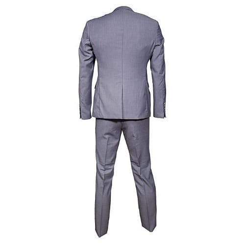 Grey Fitted Corporate Suit