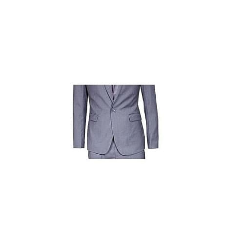 Grey Fitted Corporate Suit