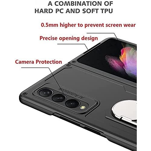 Armor Case With Ring Holder For Samsung Galaxy Z Fold 3
