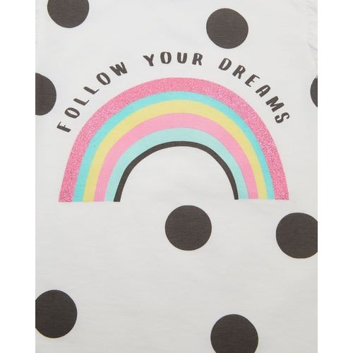 Girl's Rainbow T-shirt- Pack Of 3