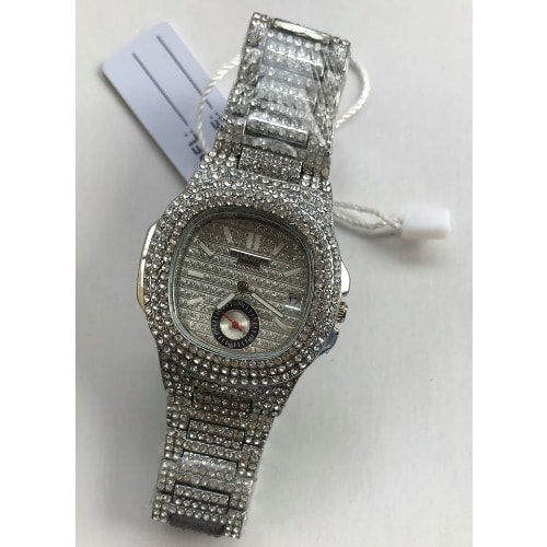 Women's Iced Stones Bracelet Strap Wrist Watch