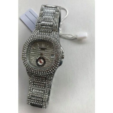 Women's Iced Stones Bracelet Strap Wrist Watch