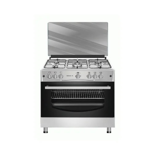 Free Standing 60*90 5 Burner Gas Cooker  (5b) Inox